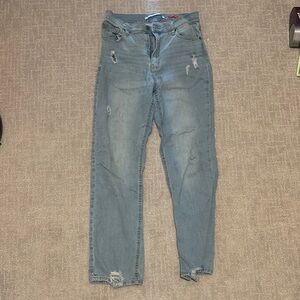 Celebrity Pink Light Blue Straight Leg Distressed Jeans